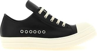 Rick Owens Black Lace Up Sneakers