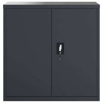Berkfield Home Durable File Cabinet Anthracite 90x40x90 cm Steel in Dark Grey | Size: 90 x 40 x 90 cm