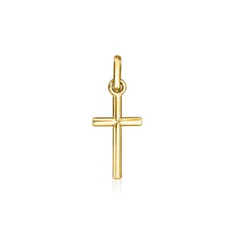 RS Pure by Ross-Simons Italian 14kt Yellow Gold Cross Charm