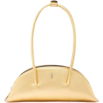 Behno Mini Laverne Leather Bowler Bag in Gold at Nordstrom