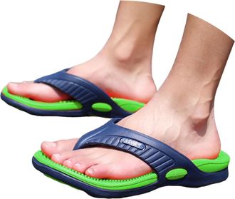 Generic 2026 Mens Slippers Men Summer Beach Flip Flops Shoes Sandals Male Slipper Casual Flat (Green, 6.5)