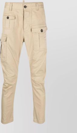 Dsquared2 cotton cropped tapered cargo trousers