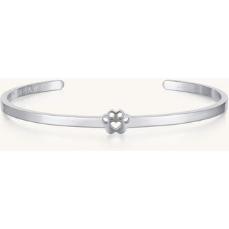 Mantra Pawprint Cuff - I Have Pawprints On My Heart bracelet in Silver at Nordstrom