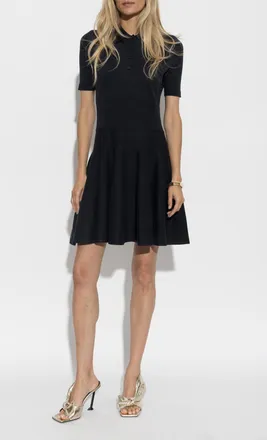Givenchy Polo Dress With Embroidered Logo, Womens, Navy Blue