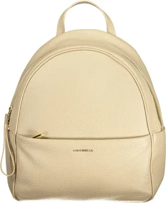 Coccinelle Beige Leather Womens Backpack