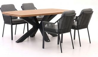 Tierra Outdoor Liv/Induno Deens Ovaal 180cm dining tuinset 5-delig stapelbaar