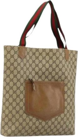 Gucci Pre-owned Tote Bags, female, Beige, Size: ONE SIZE Pre-owned Vintage Tote Bag