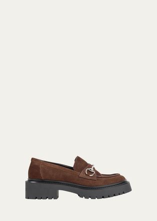 Gucci Suede Horsebit Loafers