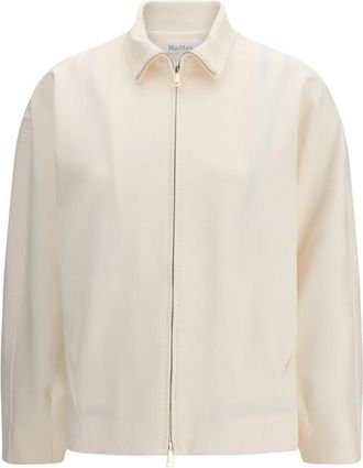 Max Mara Off White Shirt Collar Jacket