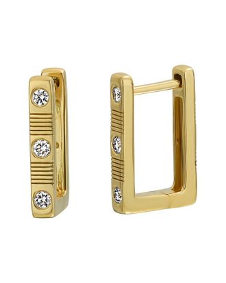 Bony Levy Cleo 18K 0.10 Ct. Tw. Diamond Hoop Earrings