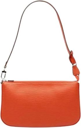 Louis Vuitton Pre-owned Pochette Accessoires - Dames - Vintage Schoudertas - Oranje - ONE Size - Leer - Vintage