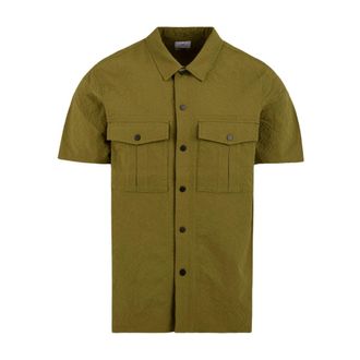 Paul Smith Utility Shirt - Heren - Korte mouwen Overhemden - Groen - S - Polyester - Overhemden