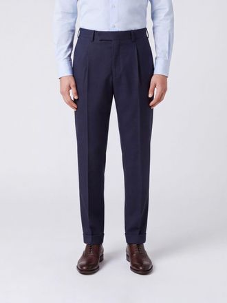 Pantaloni Torino Pantaloni sartoriali in lana slim fit con chiusura decentrata