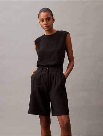 Calvin Klein Womens Flowing Tank Top - Black - XS