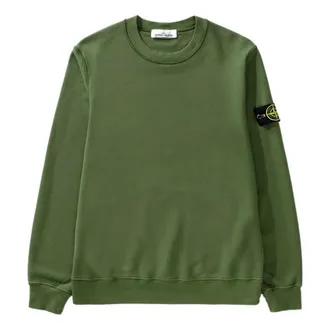 Stone Island Garment Dyed Classic Sweatshirt Olive 771563020-V0058