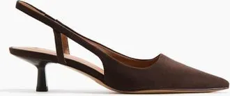 H&M Kitten-heeled Slingbacks in Dark Brown at Nordstrom, Size 7