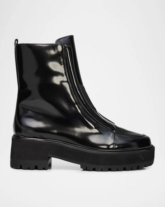 Alexandre Birman Joanna 45MM Patent Leather Booties