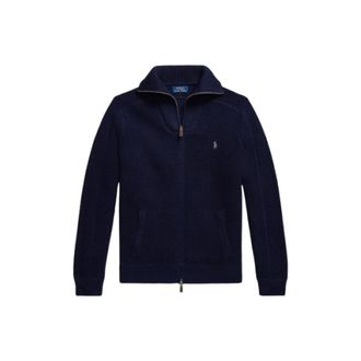 Polo Ralph Lauren Truien & Vesten, Heren, Blauw, XL, Katoen, Waffle-Knit Gilet