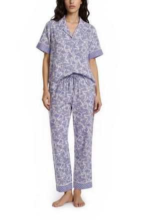 Vera Bradley Short Sleeve Notch Collar Pajamas in Blue at Nordstrom Rack, Size X-Large