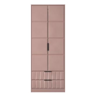 Welcome Furniture Bremen Ready Assembled 2 Door 2 Drawer Wardrobe in Kobe Pink - Welcome Furniture | TJ Hughes