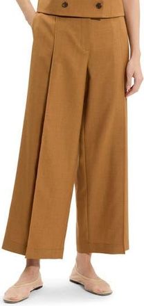 Theory City Pleated High Waist Wide Leg Pants in Copper at Nordstrom Rack, Size 14