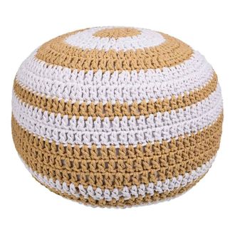 Wanderlust Deco Wanderlust Deco - Puff De Algod&oacute;n Trenzado Marr&oacute;n 45x45x30