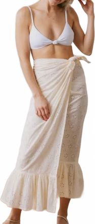 Sunshine Tienda Eyelet Vienna Sarong In Ivory
