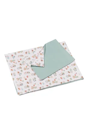 OEM Funda N&oacute;rdica Y Funda De Almohada Logan Sage 100% Algod&oacute;n