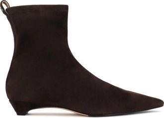 Kazar Puntige Su&egrave;de Enkellaars - Dames - Enkellaarsjes - Bruin - 38 EU - Su&egrave;de - Schoenen