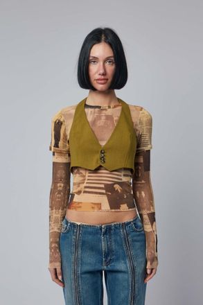 Jean Paul Gaultier Backless Tailoring Gilet With Belt Detail