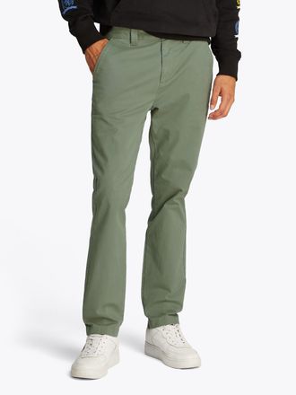 Tommy Jeans Chinohose TOMMY JEANS TJM AUSTIN CHINO, Herren, Gr. 33, L&auml;nge 34, gr&uuml;n (aruba gr&uuml;n), Web, Obermaterial: 97% Baumwolle, 3% Elasthan, slim fit lang, Hos