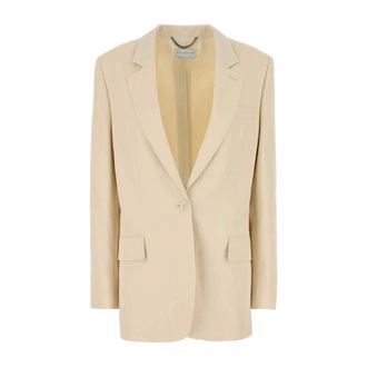 Stella McCartney Blazers, female, Beige, XS, Ivory Viscose Blend Blazer