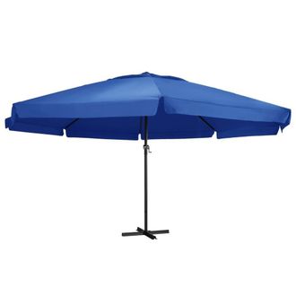 Berkfield Home Outdoor Parasol with Aluminium Pole 500 cm Azure Blue