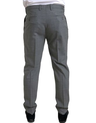 Dolce & Gabbana Mens Virgin Wool Trousers Gray Elastane