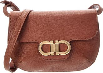 Ferragamo Ferragamo Gancini Leather Shoulder Bag