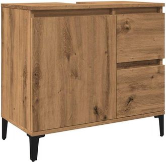 vidaXL Sink Cabinet Artisan Oak 65x33x60 cm Engineered Wood Vidaxl