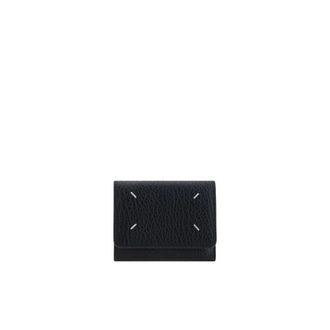 Maison Margiela Accessoires, Dames, Zwart, ONE Size, Leer, Leren sleuteletui