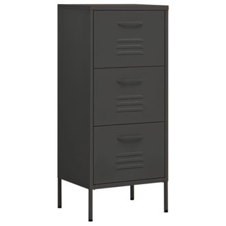 vidaXL Armario De Almacenamiento Acero Antracita 42,5x35x101,5 Cm Vidaxl