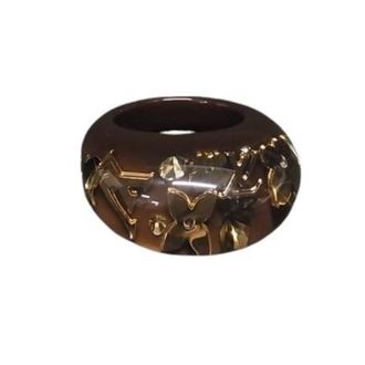 Louis Vuitton Brown Resin Band Ring (Pre-Owned)