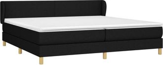 vidaXL Vidaxl - Cama Box Spring Con Colch&oacute;n Tela Negro 200x200 Cm