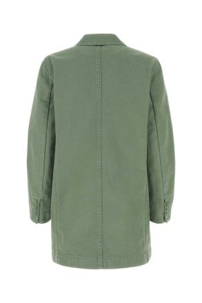 Max Mara Verde Exterior: Cotton Giacche E Gilet Jacket