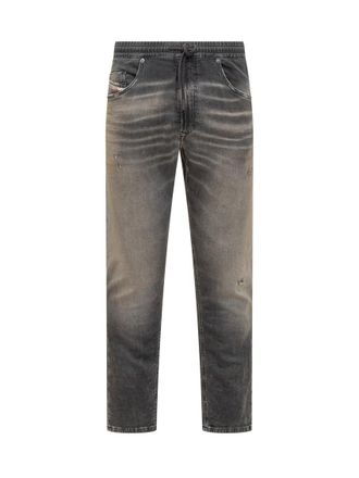 Diesel Black Regular Mid Rise Jeans