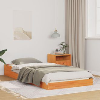 Berkfield Home Wax brown 90 x 220 cm Solid pine wood