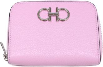 Ferragamo Pink Leather Coin Purse/Coin Case (Pre-Owned)