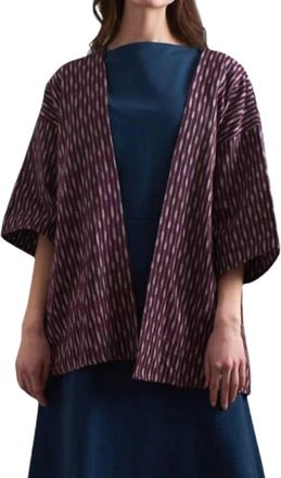Mata Traders Relaxed Jacket In Plum Ikat