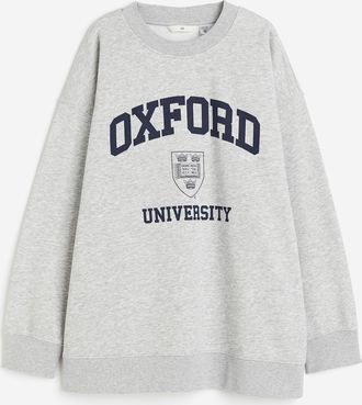 H&M Oversized Sweatshirt - Grau