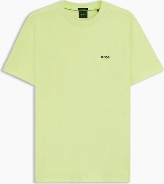 HUGO BOSS Mens Logo T-Shirt, Logo Design - Yellow - Size: 36