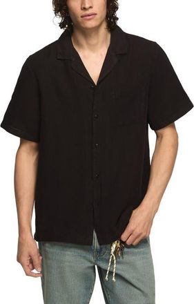 Lucky Brand Notch Collar Short Sleeve Button-Up Shirt in Phantom at Nordstrom, Size Xx-Large