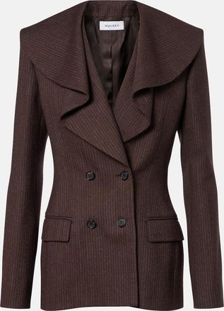 Alexander McQueen Draped striped wool blazer