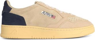 Autry Medalist Low Beige Suede Sneakers